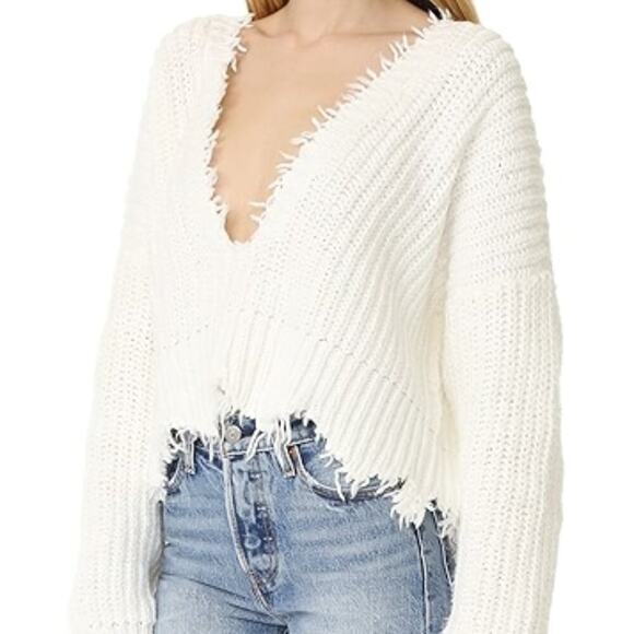 Wildfox Women's Reversible Palmetto Sweater White Small - Picture 4 of 13